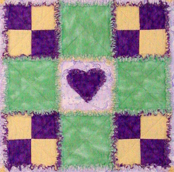 Fuzzy Hearts Quilt by Jeanne Prue