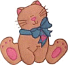Applique Bow Cat from Four Happy Bibs