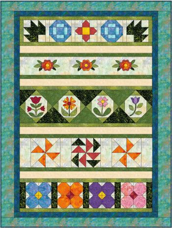 Rosy Posy Rows Quilt