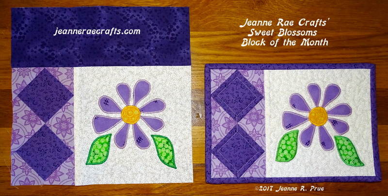 Sweet Blossoms block and mug rug