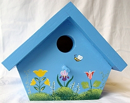 Medium Blue Nuthatch Birdhouse from Wildflower Wood