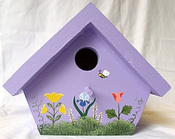 Lavender Nuthatch Birdhouse from Wildflower Wood