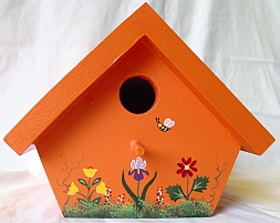 Orange Nuthatch Birdhouse from Wildflower Wood
